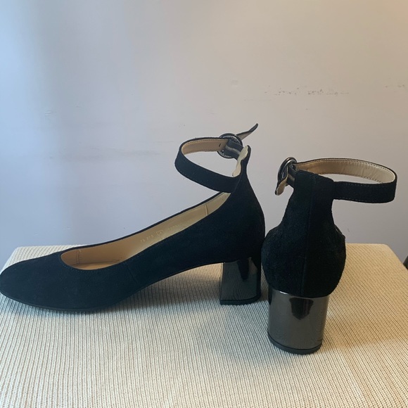 Gabor Schwartz Velvet Ankle Strap Heels - Picture 3 of 10